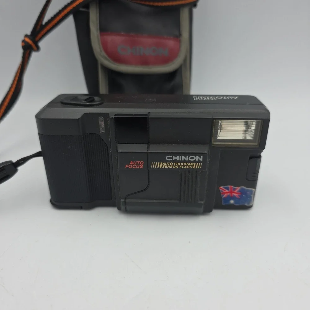 Chinon Auto 1001 DX 35mm Point & Shoot Film Camera Untested Parts Or Repair